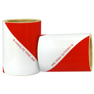 Kit de 2 bandes alternées blanc/rouge classe A - 14cm*9m